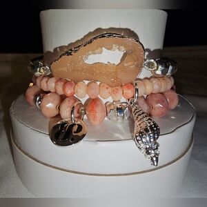 Bomb Party Seashell Bracelet Stack